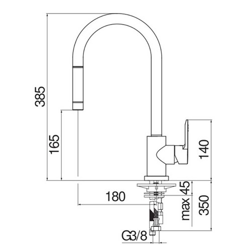 Nobili New Road Designer Tap Main Pressure